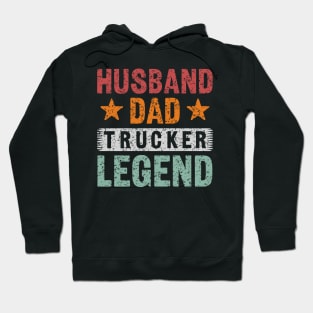 husband dad trucker legend,trucker husband gift,father day gift for trucker Hoodie